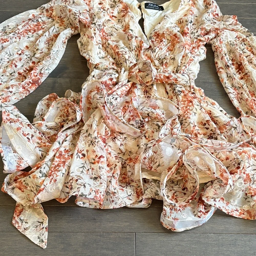 Morey Faith Collection Floral Mini Dress Size S - Picture 3 of 13